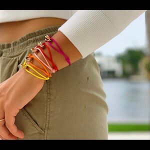 2 Rope Bracelet (Light Pink & Black)